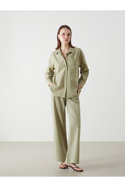 LC Waikiki New Season Oversize Linen Blend Women's Shirt - S5I322Z8