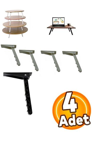 Depolife Floor Table Leg Folding Leg 4 Pieces Tableware and Tray Mounting Legs
