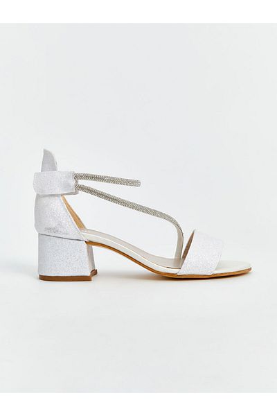 LC Waikiki New Season Leather Look Girls Heeled Sandals - S5Ij46Z4