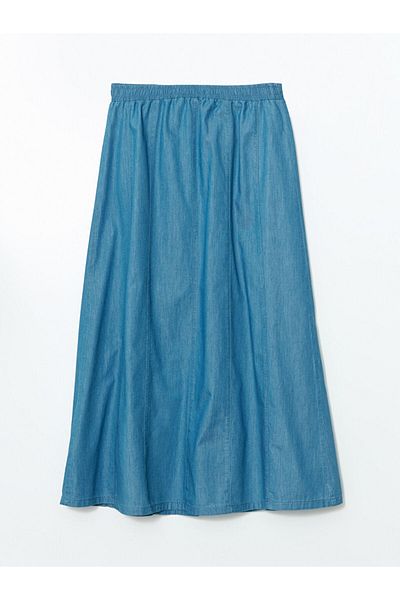 LC Waikiki Fusta de jeans pentru femei cu talie elastică de sezon nou - S5I499Z8