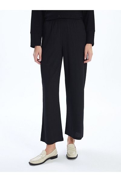 LC Waikiki Pantaloni de damă cu textura cu talie elastică de sezon nou - S5AH03Z8