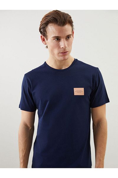 LC Waikiki Νέα σεζόν Crew Neck κοντομάνικο εμπριμέ χτενισμένο βαμβακερό ανδρικό Tisort - S5J864Z8