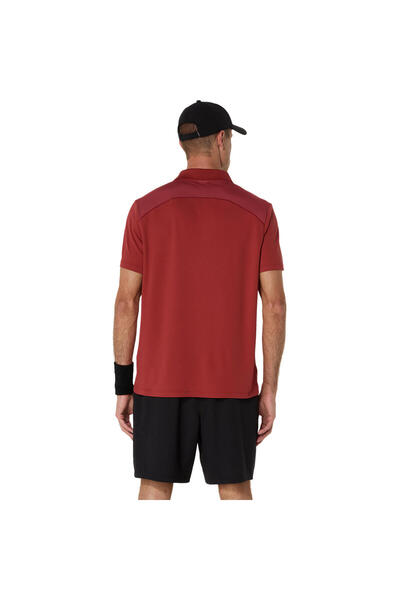 Asics Court Polo Erkek Red Kısa Kollu Tshirt 2041a340-600