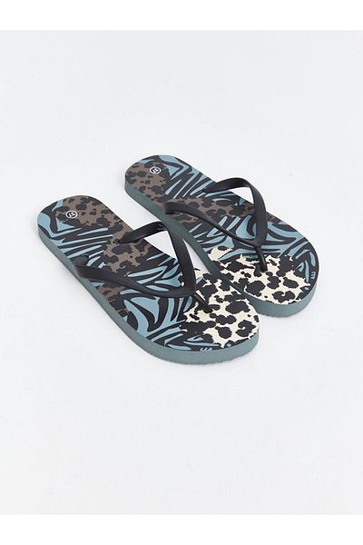 LC Waikiki New Season Patterned Flip Flops Women's Beach Slippers - S4K398Z8