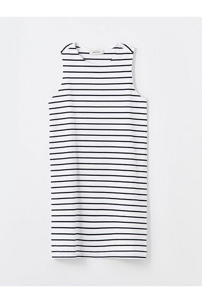 LC Waikiki Rochie de damă cu dungi cu gât crew de sezon nou - S4L205Z8