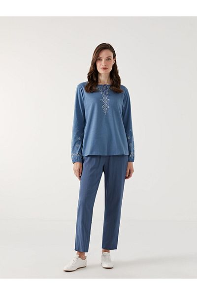 LC Waikiki Pantaloni de damă din amestec de in drept cu talie elastică de sezon nou - S4J736Z8