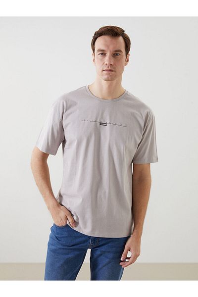 LC Waikiki Crew Neck Short Sleeve Printed Combed Cotton Men's T-Shirt
