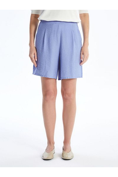 LC Waikiki Lcw Women's Elastic Waist Straight Shorts Fast Fashion