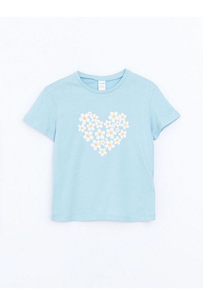 LC Waikiki Lcw Crew Neck Printed Girl's T-Shirt 2 Pack Fast Fashion