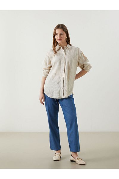 LC Waikiki Pantaloni de damă din denim cu talie elastică, sezon nou - S5LR84Z8