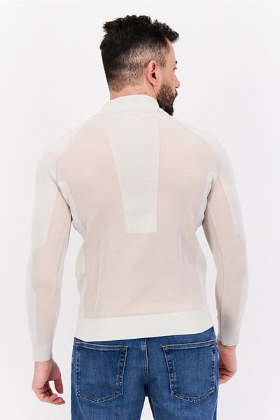 freesoul Men Brand Logo Bomber Jacket, White