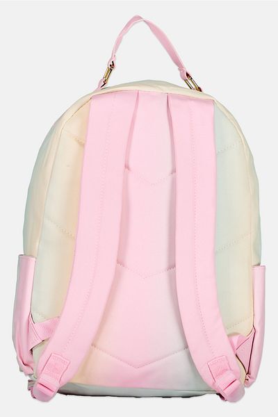 Emma & Chloe Kids Girl Plaid Leather Backpack 41 H x 30 x 14 W cm, Pink Combo