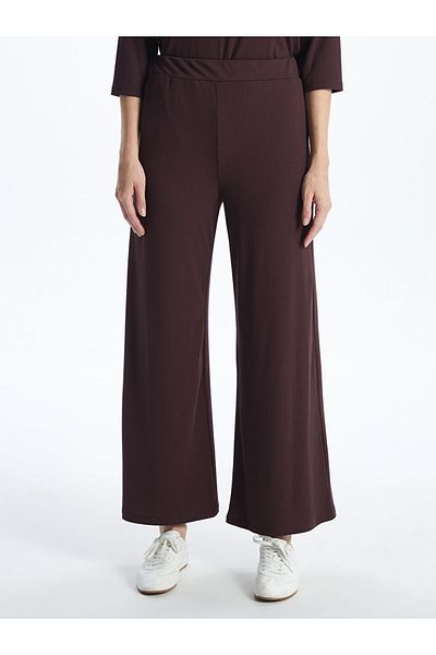 LC Waikiki Elastic Waist Wide Leg Women's Trousers S58220Z8Nvy