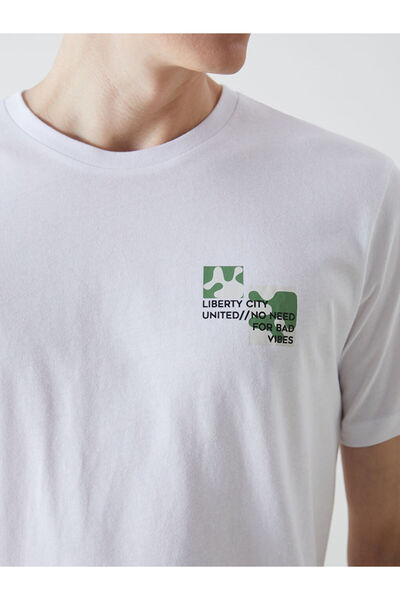 LC Waikiki Crew Neck Short Sleeve Printed Combed Cotton Men's T-Shirt