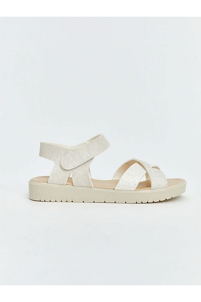 LC Waikiki New Season Cross Strapped Velcro Girls Sandals - S5I362Z4