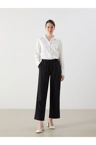 LC Waikiki Lcw Grace Black Women's Elastic Waist Pants