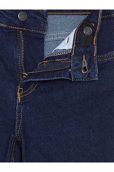 LC Waikiki Lcw Eco Indigo Girls' Jeans Pants with Adjustable Elastic Waist