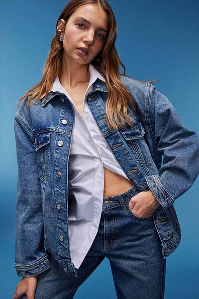 DeFacto Jachetă de jeans oversize cu croială largă D8664AX25SP