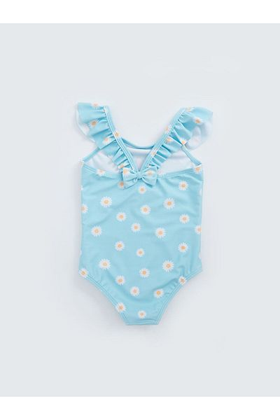 LC Waikiki Lcw Crew Neck Printed Baby Girl Swimsuit Fast Fashion