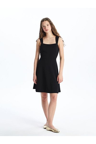 LC Waikiki Lcw Square Collar Straight Strap Women's Dress Fast Fashion