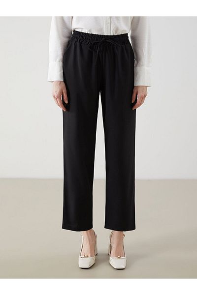 LC Waikiki Lcw Grace Black Women's Elastic Waist Pants