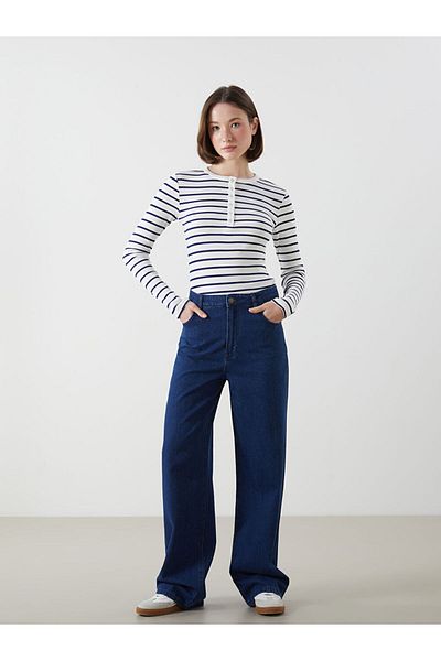 LC Waikiki Pantaloni de damă cu picioare largi de sezon nou - S5G392Z8