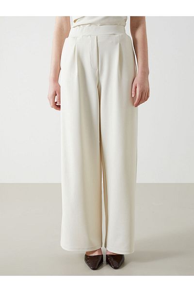 LC Waikiki New Season Elastic Waist Wide Leg Women's Trousers - S5Eg39Z8