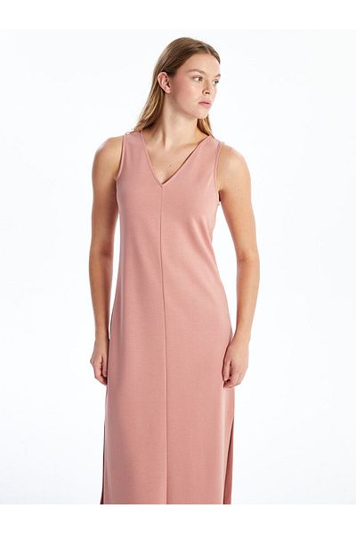 LC Waikiki Lcw Women's V-Neck Straight Dress Fast Fashion