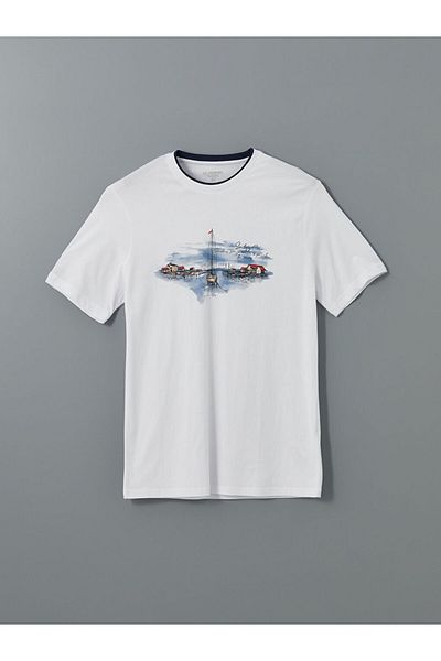 LC Waikiki Tricou pentru bărbați din bumbac pieptănat cu mânecă scurtă cu decolteu