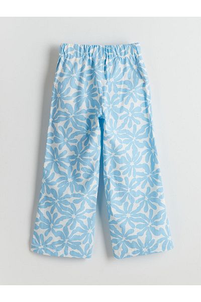 LC Waikiki Pantaloni pentru fete cu talie elastică de sezon nou cu flori - S5J442Z4