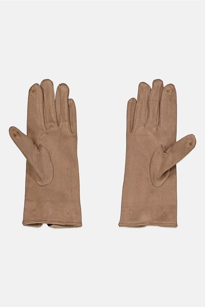 London Fog Women 1 Pair Textured Gloves, Tan