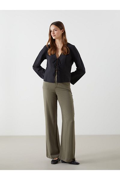 LC Waikiki New Season Slim Fit Linen Blend Women's Trousers - S5J552Z8