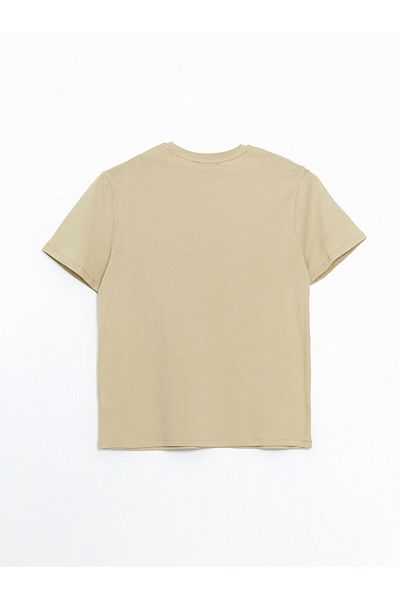 LC Waikiki New Season Crew Neck εμπριμέ χτενισμένο βαμβακερό ανδρικό Tisort - S5JI57Z8
