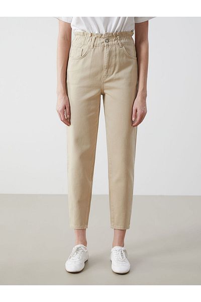 LC Waikiki Pantaloni de damă cu talie elastică Slouchy Fit