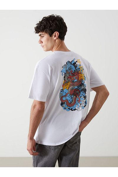 LC Waikiki New Season Crew Neck Short Sleeve Printed Combed Cotton Men's T-Shirt - S5I571Z8