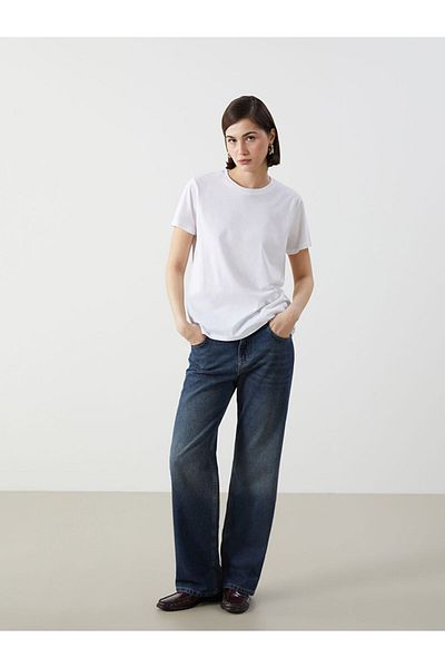LC Waikiki Buxe White Crew Neck Women's T-Shirt