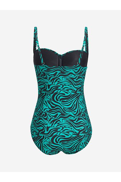 LC Waikiki Heart Neck Patterned Strappy Women's Swimsuit