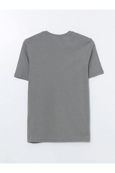 LC Waikiki Tricou pentru bărbați din bumbac pieptănat cu mânecă scurtă cu decolteu