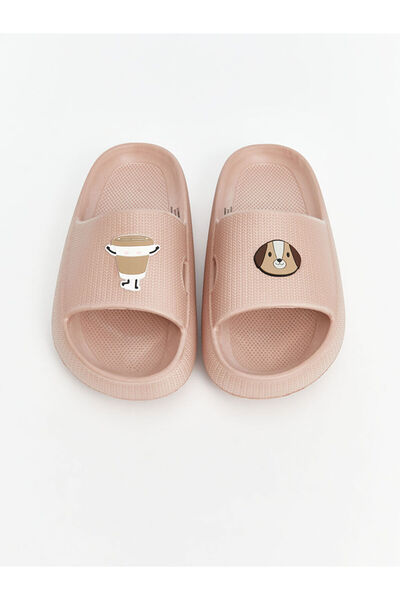 LC Waikiki Pembe 3d Detaylı Baskılı Kız Çocuk Terlik