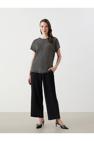 LC Waikiki Tricou de damă cu dungi cu gât