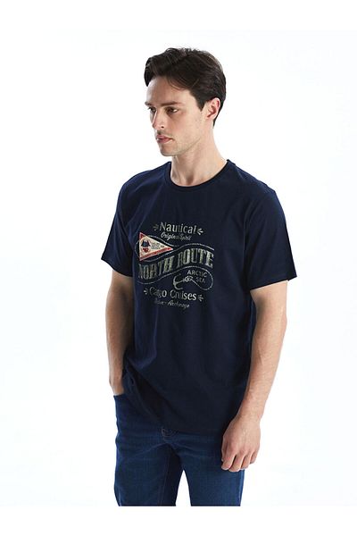 LC Waikiki Ανδρικό μπλουζάκι Crew Neck Boston Printed