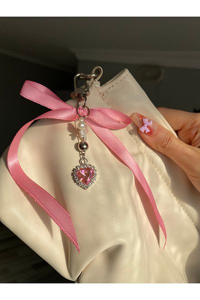 Pinky Lady Accesoriu pentru geanta prințesă inimă roz pe drumul de apă