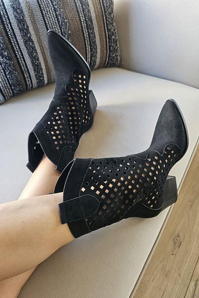 Topukla Footwear 019 5003 Γυναικείες καλοκαιρινές μπότες με τακούνι πάχους 6cm
