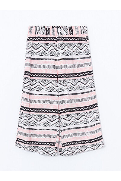 LC Waikiki LCW ECO Ecru Mädchen-Caprihose mit elastischem Bund