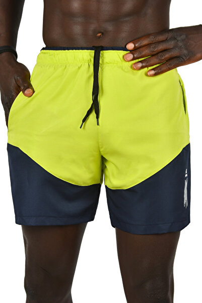 Rizz up Erkek Açık Yeşil Hızlı Kuruyan Micro Polyester File Astarlı Kısa Deniz Şortu 2403000