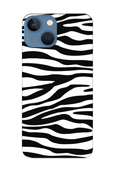 frondcase حافظة هاتف آيفون 13 ميني بنمط الحمار الوحشي باللون الأسود