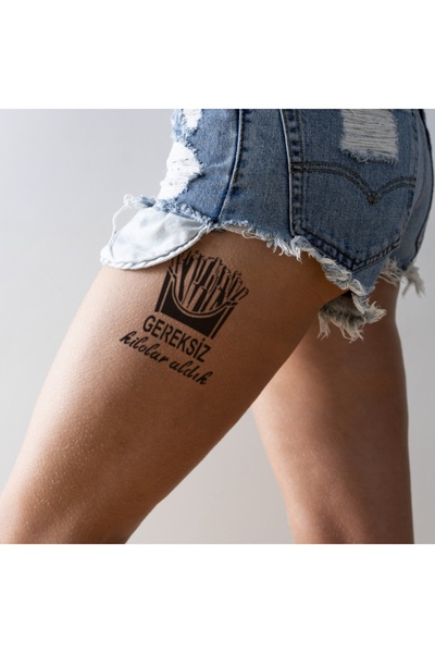 ONE SPRAY TATTOO Gereksiz Kilolar Tekli Dövme Şablonu – Kına Kalıbı & Tattoo Stencil Geçici Vücut Dövmesi Kalıbı