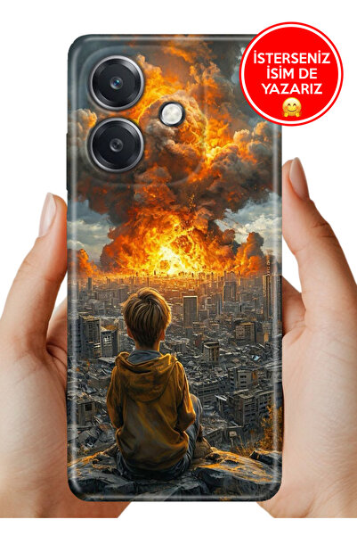 OPPO A3 4g Oppo Kılıf Ergonomik Resimli Desenli Silikon Çocuklar Ölmesin