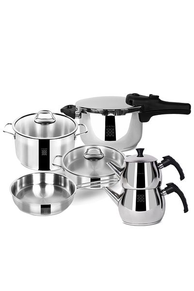 Serenk Modernist 10 Piece Steel Dowry Set