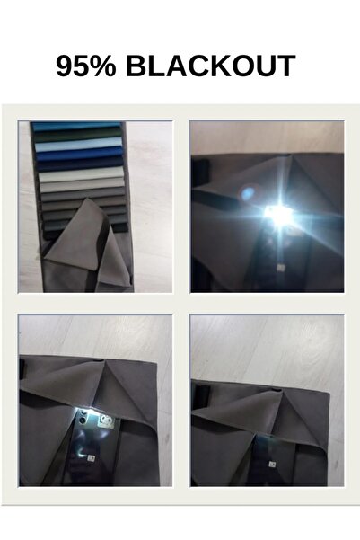 MebelPort Curtain Blackkout Fountain Stitching Shape Single Wing